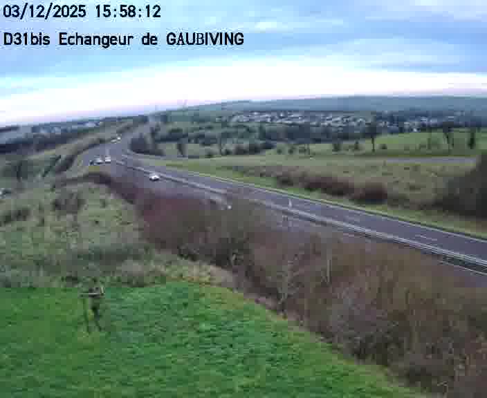 <h2>Dispositif d’observation sur D31bis (France) à Gaubiving, en direction de Sarreguemines, offrant une visualisation fiable des conditions de circulation.</h2>