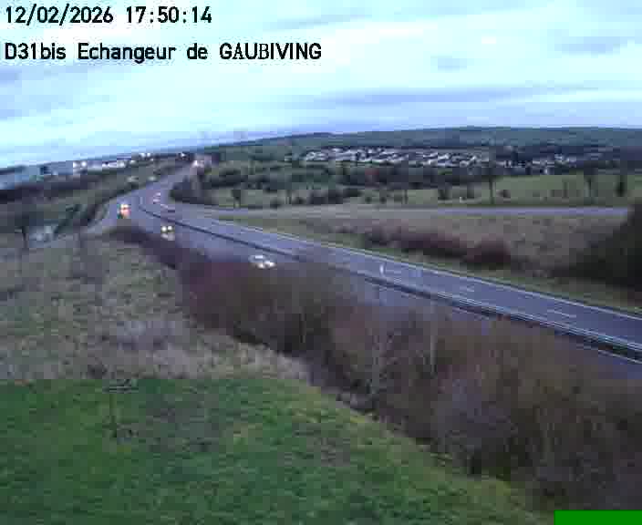 <h2>Dispositif d’observation sur D31bis (France) à Gaubiving, en direction de Sarreguemines, offrant une visualisation fiable des conditions de circulation.</h2>