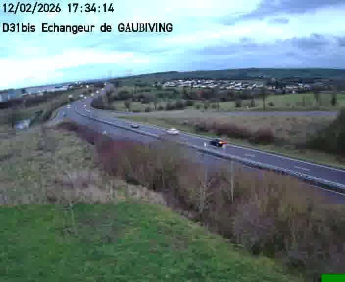 <h2>Dispositif d’observation sur D31bis (France) à Gaubiving, en direction de Sarreguemines, offrant une visualisation fiable des conditions de circulation.</h2>