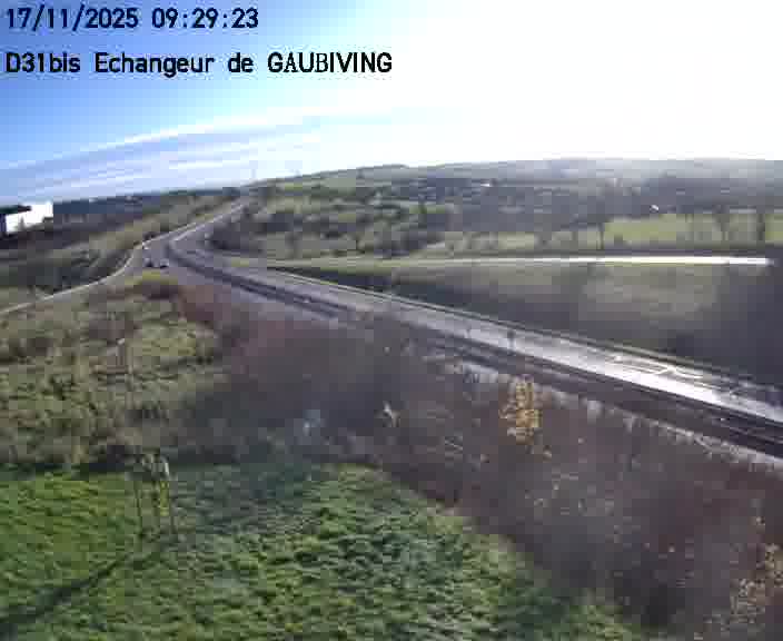 <h2>Dispositif d’observation sur D31bis (France) à Gaubiving, en direction de Sarreguemines, offrant une visualisation fiable des conditions de circulation.</h2>