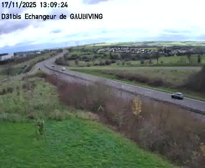 <h2>Dispositif d’observation sur D31bis (France) à Gaubiving, en direction de Sarreguemines, offrant une visualisation fiable des conditions de circulation.</h2>