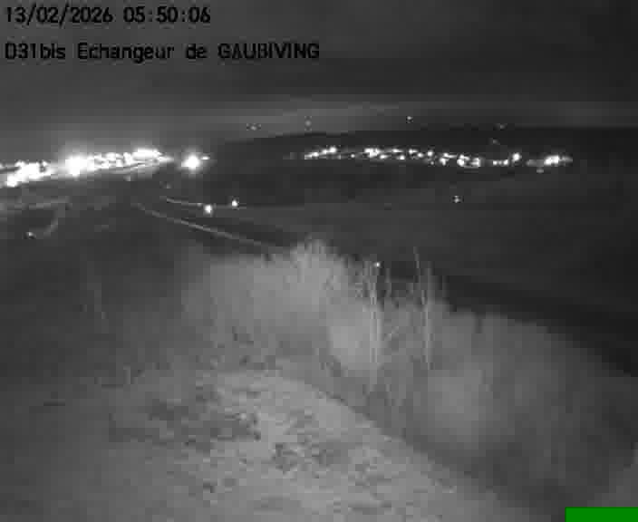 Dispositif d’observation sur D31bis (France) à Gaubiving, en direction de Sarreguemines, offrant une visualisation fiable des conditions de circulation.