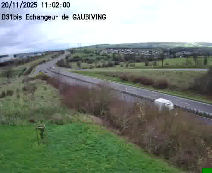 <h2>Dispositif d’observation sur D31bis (France) à Gaubiving, en direction de Sarreguemines, offrant une visualisation fiable des conditions de circulation.</h2>