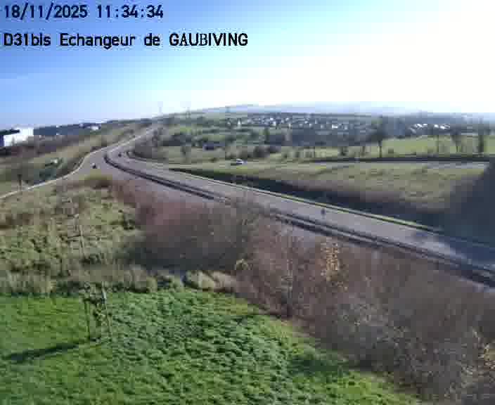 <h2>Dispositif d’observation sur D31bis (France) à Gaubiving, en direction de Sarreguemines, offrant une visualisation fiable des conditions de circulation.</h2>