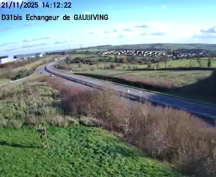 <h2>Dispositif d’observation sur D31bis (France) à Gaubiving, en direction de Sarreguemines, offrant une visualisation fiable des conditions de circulation.</h2>