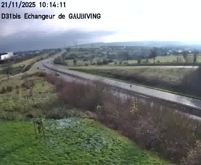 <h2>Dispositif d’observation sur D31bis (France) à Gaubiving, en direction de Sarreguemines, offrant une visualisation fiable des conditions de circulation.</h2>