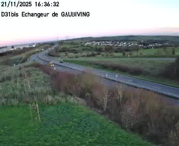<h2>Dispositif d’observation sur D31bis (France) à Gaubiving, en direction de Sarreguemines, offrant une visualisation fiable des conditions de circulation.</h2>