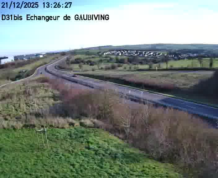 <h2>Dispositif d’observation sur D31bis (France) à Gaubiving, en direction de Sarreguemines, offrant une visualisation fiable des conditions de circulation.</h2>