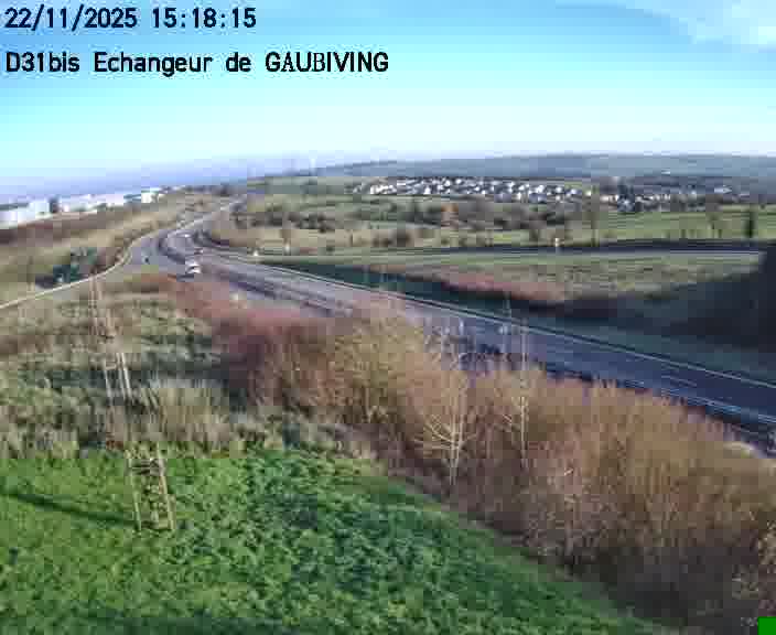 <h2>Dispositif d’observation sur D31bis (France) à Gaubiving, en direction de Sarreguemines, offrant une visualisation fiable des conditions de circulation.</h2>