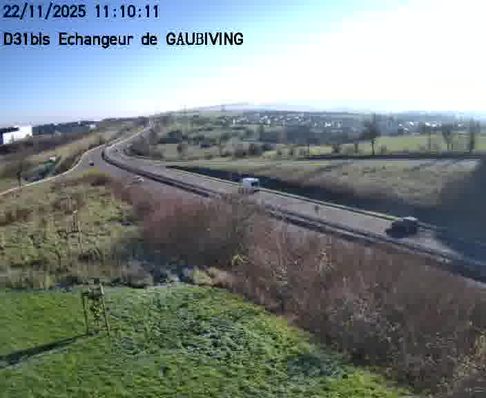 <h2>Dispositif d’observation sur D31bis (France) à Gaubiving, en direction de Sarreguemines, offrant une visualisation fiable des conditions de circulation.</h2>