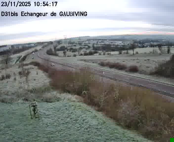 <h2>Dispositif d’observation sur D31bis (France) à Gaubiving, en direction de Sarreguemines, offrant une visualisation fiable des conditions de circulation.</h2>