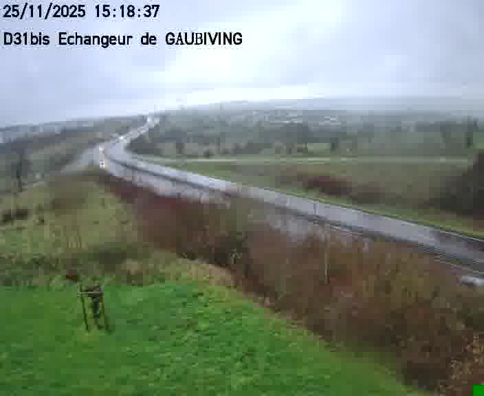 <h2>Dispositif d’observation sur D31bis (France) à Gaubiving, en direction de Sarreguemines, offrant une visualisation fiable des conditions de circulation.</h2>