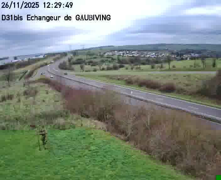 <h2>Dispositif d’observation sur D31bis (France) à Gaubiving, en direction de Sarreguemines, offrant une visualisation fiable des conditions de circulation.</h2>
