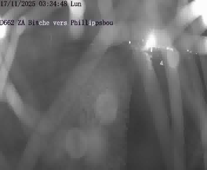 <h2>Caméra de trafic sur D662 (France) à Bitche, orientée vers Phillippsbourg, permettant d’évaluer fluidité, incidents et densité automobile.</h2>