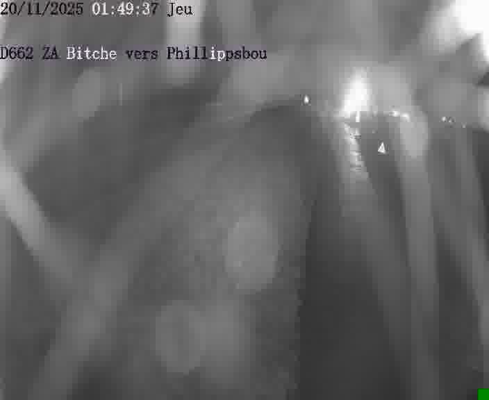 <h2>Caméra de trafic sur D662 (France) à Bitche, orientée vers Phillippsbourg, permettant d’évaluer fluidité, incidents et densité automobile.</h2>