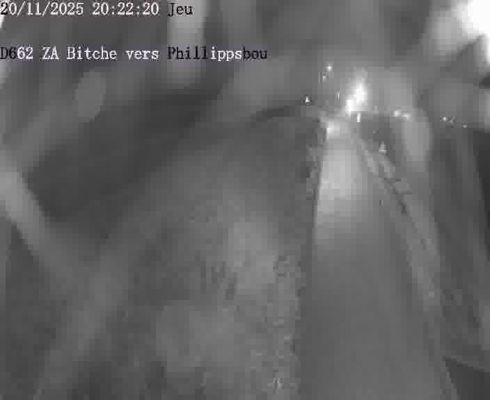<h2>Caméra de trafic sur D662 (France) à Bitche, orientée vers Phillippsbourg, permettant d’évaluer fluidité, incidents et densité automobile.</h2>