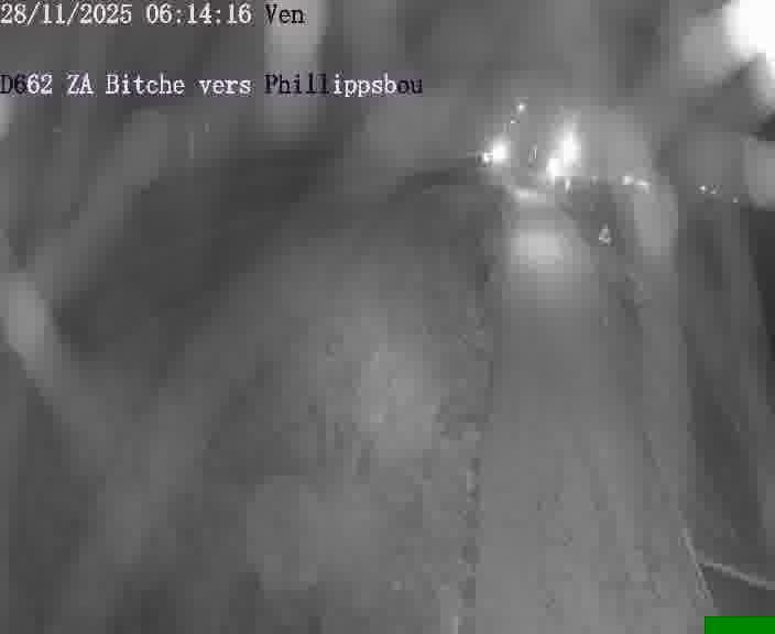 <h2>Caméra de trafic sur D662 (France) à Bitche, orientée vers Phillippsbourg, permettant d’évaluer fluidité, incidents et densité automobile.</h2>