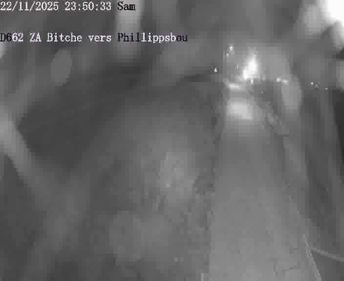 <h2>Caméra de trafic sur D662 (France) à Bitche, orientée vers Phillippsbourg, permettant d’évaluer fluidité, incidents et densité automobile.</h2>