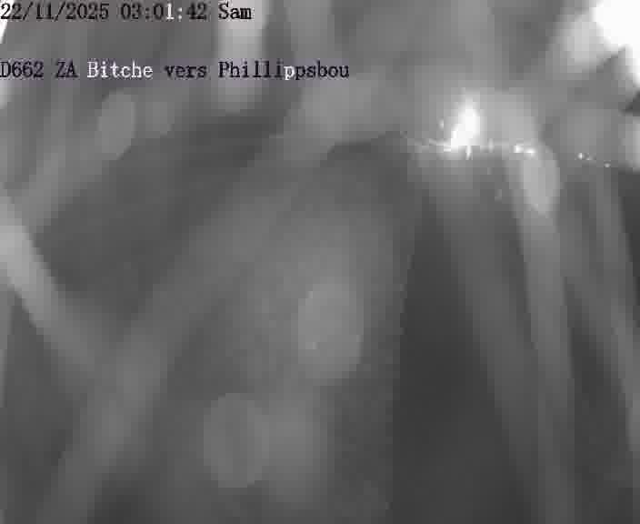 <h2>Caméra de trafic sur D662 (France) à Bitche, orientée vers Phillippsbourg, permettant d’évaluer fluidité, incidents et densité automobile.</h2>