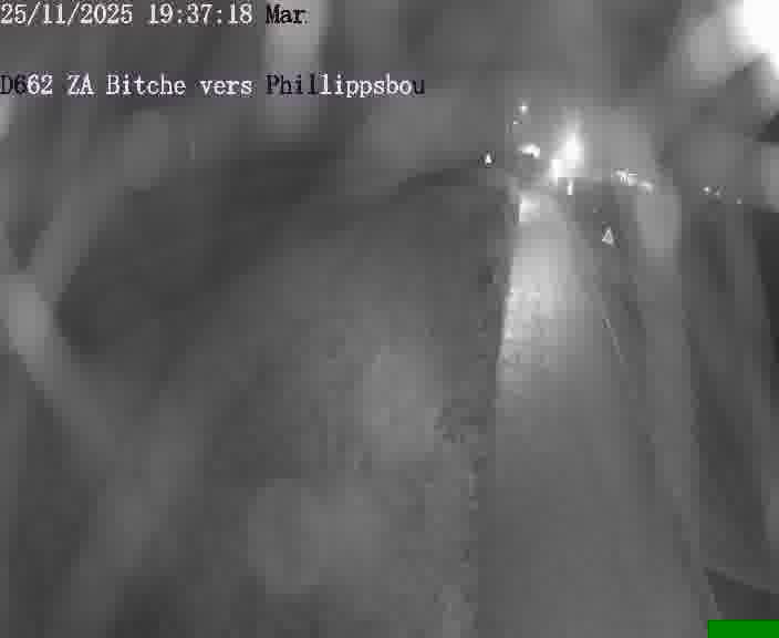 <h2>Caméra de trafic sur D662 (France) à Bitche, orientée vers Phillippsbourg, permettant d’évaluer fluidité, incidents et densité automobile.</h2>