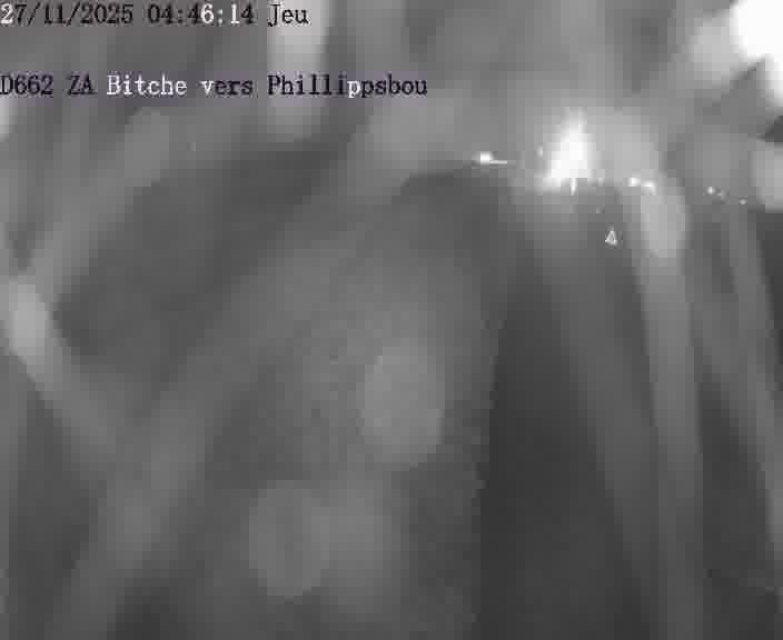 <h2>Caméra de trafic sur D662 (France) à Bitche, orientée vers Phillippsbourg, permettant d’évaluer fluidité, incidents et densité automobile.</h2>