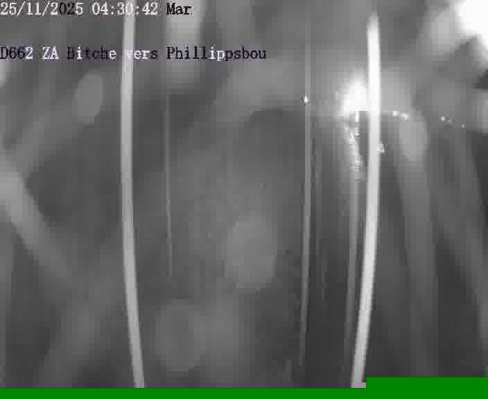 <h2>Caméra de trafic sur D662 (France) à Bitche, orientée vers Phillippsbourg, permettant d’évaluer fluidité, incidents et densité automobile.</h2>