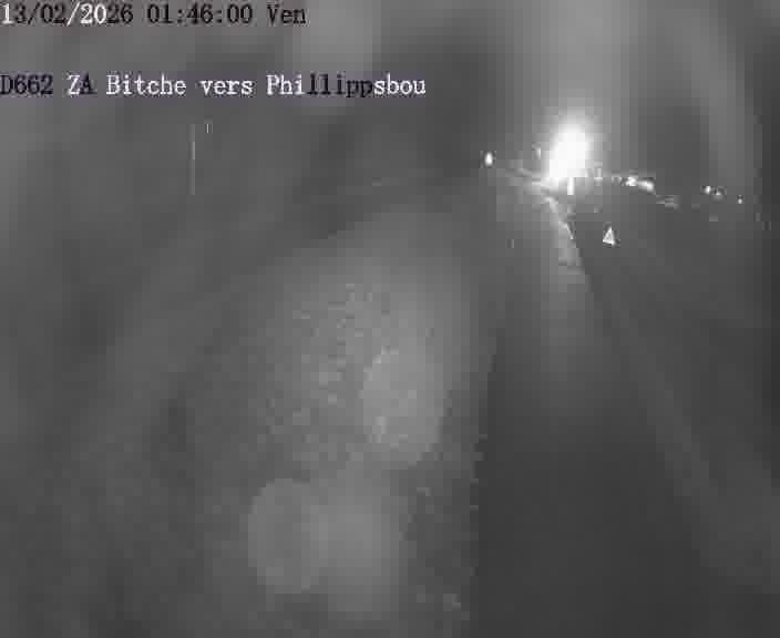 <h2>Caméra de trafic sur D662 (France) à Bitche, orientée vers Phillippsbourg, permettant d’évaluer fluidité, incidents et densité automobile.</h2>