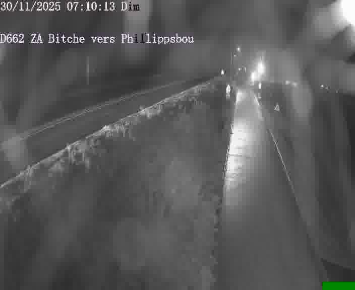 <h2>Caméra de trafic sur D662 (France) à Bitche, orientée vers Phillippsbourg, permettant d’évaluer fluidité, incidents et densité automobile.</h2>