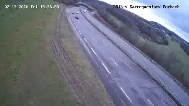 <h2>Caméra routière située sur D31bis (France) à Oeting, orientée vers Forbach, surveillant en continu la circulation locale et régionale.</h2>