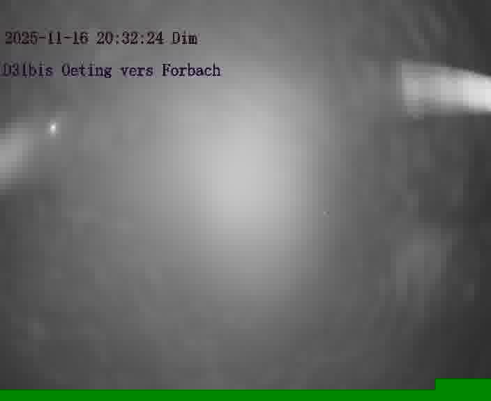 <h2>Caméra routière située sur D31bis (France) à Oeting, orientée vers Forbach, surveillant en continu la circulation locale et régionale.</h2>