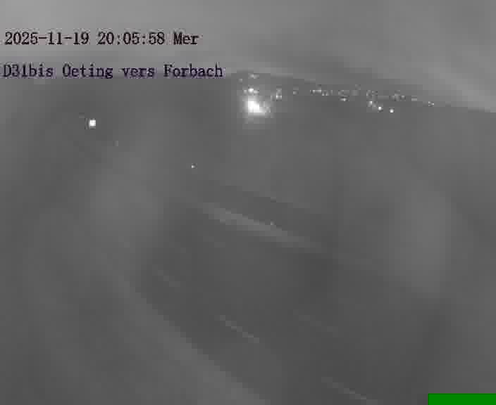 <h2>Caméra routière située sur D31bis (France) à Oeting, orientée vers Forbach, surveillant en continu la circulation locale et régionale.</h2>