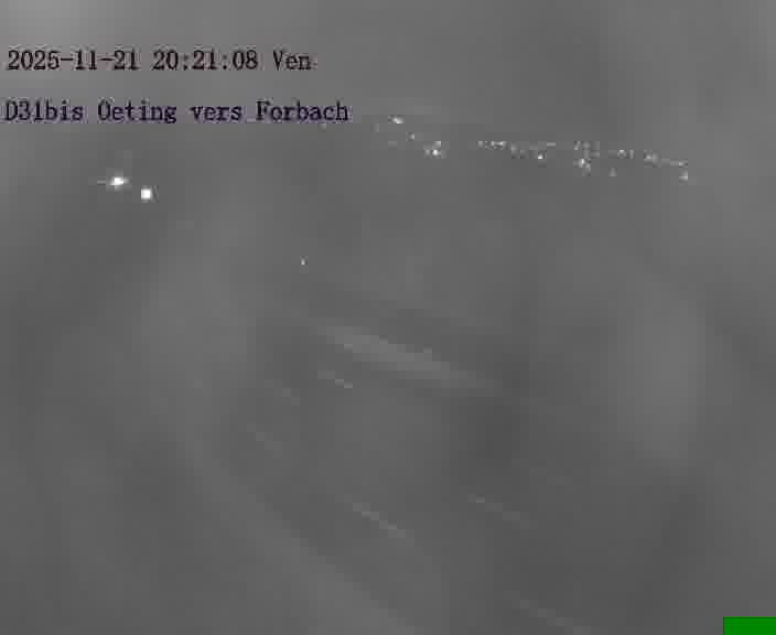<h2>Caméra routière située sur D31bis (France) à Oeting, orientée vers Forbach, surveillant en continu la circulation locale et régionale.</h2>