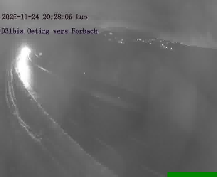 <h2>Caméra routière située sur D31bis (France) à Oeting, orientée vers Forbach, surveillant en continu la circulation locale et régionale.</h2>