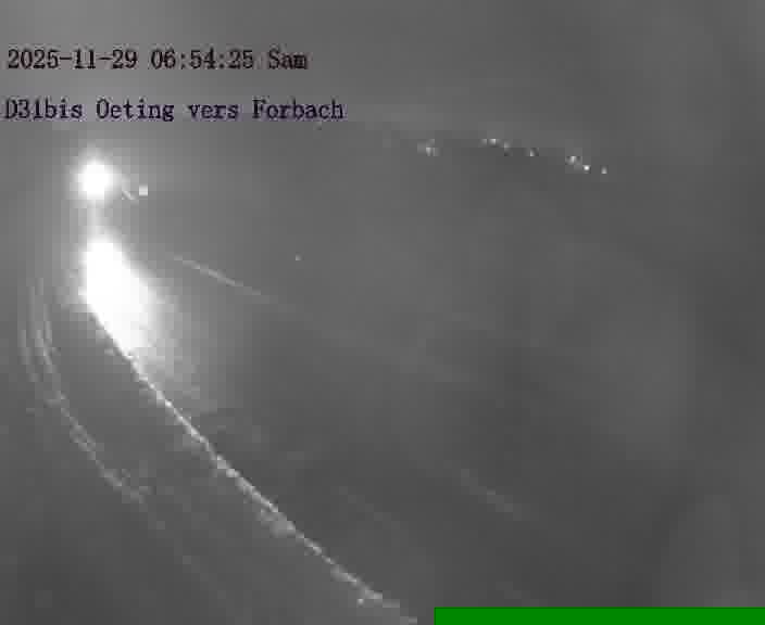 <h2>Caméra routière située sur D31bis (France) à Oeting, orientée vers Forbach, surveillant en continu la circulation locale et régionale.</h2>