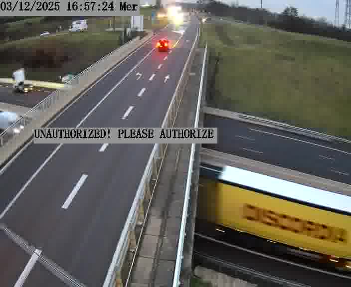 <h2>Caméra de trafic sur D1 (France) à Argancy, orientée vers Thionville, permettant d’évaluer fluidité, incidents et densité automobile.</h2>