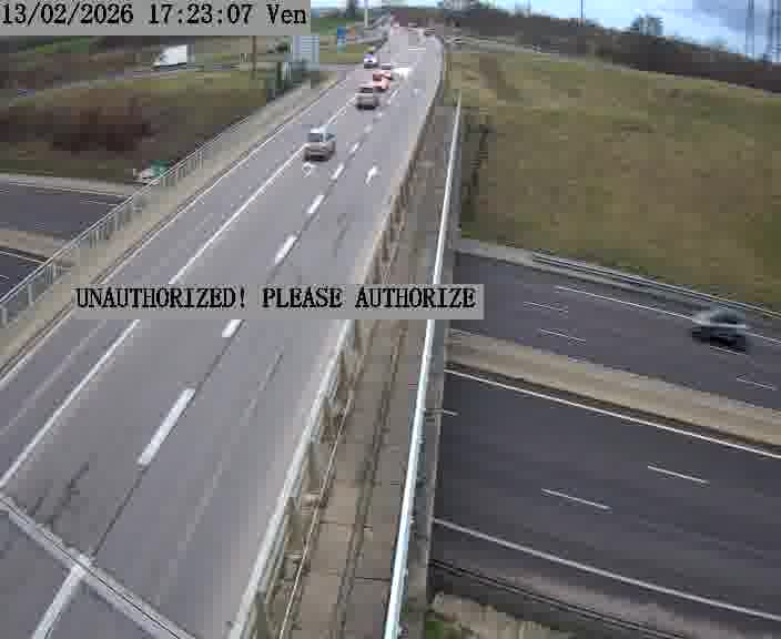 Caméra de trafic sur D1 (France) à Argancy, orientée vers Thionville, permettant d’évaluer fluidité, incidents et densité automobile.