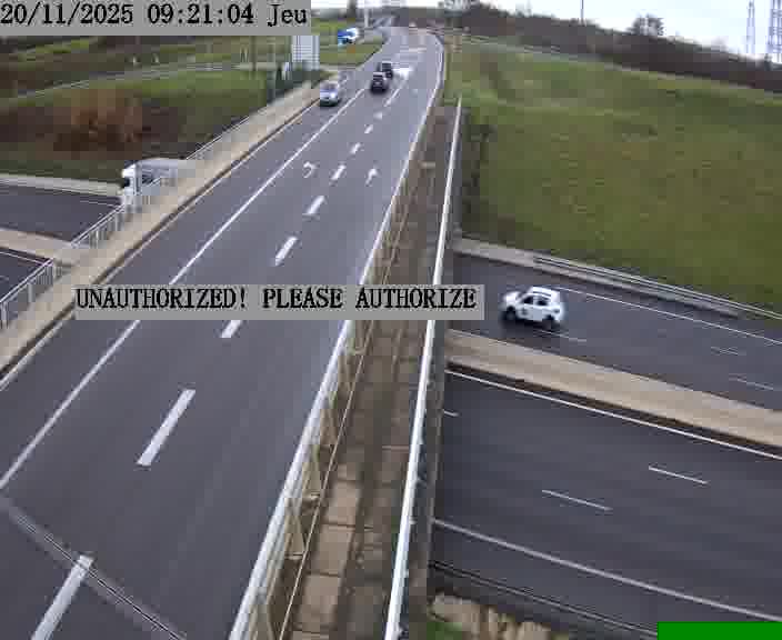 <h2>Caméra de trafic sur D1 (France) à Argancy, orientée vers Thionville, permettant d’évaluer fluidité, incidents et densité automobile.</h2>