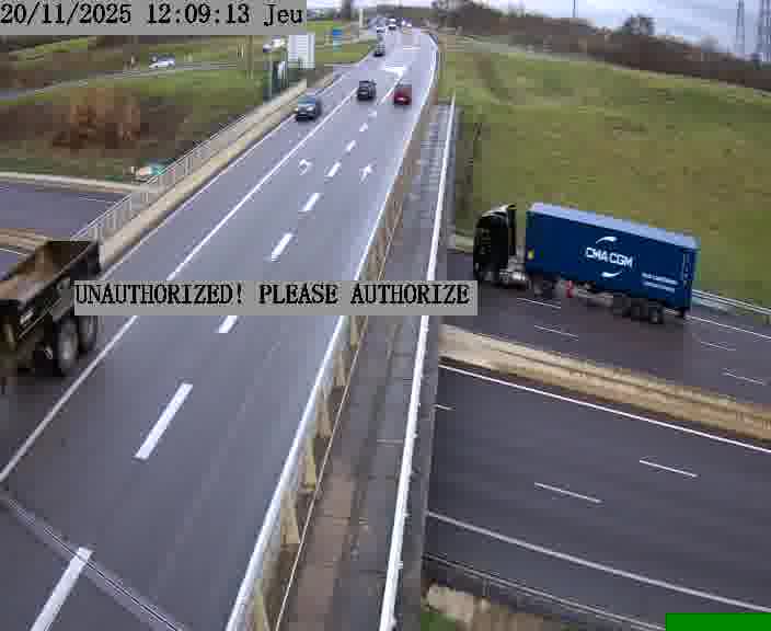 <h2>Caméra de trafic sur D1 (France) à Argancy, orientée vers Thionville, permettant d’évaluer fluidité, incidents et densité automobile.</h2>