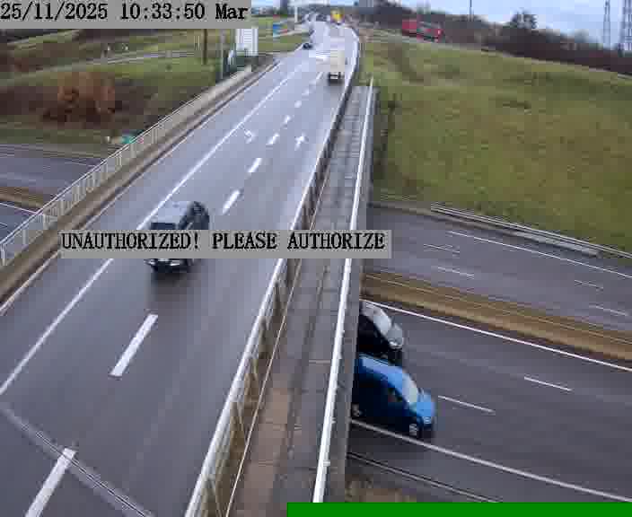 <h2>Caméra de trafic sur D1 (France) à Argancy, orientée vers Thionville, permettant d’évaluer fluidité, incidents et densité automobile.</h2>