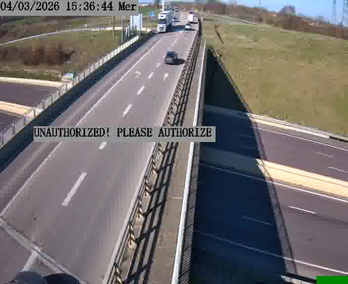 Caméra de trafic sur D1 (France) à Argancy, orientée vers Thionville, permettant d’évaluer fluidité, incidents et densité automobile.