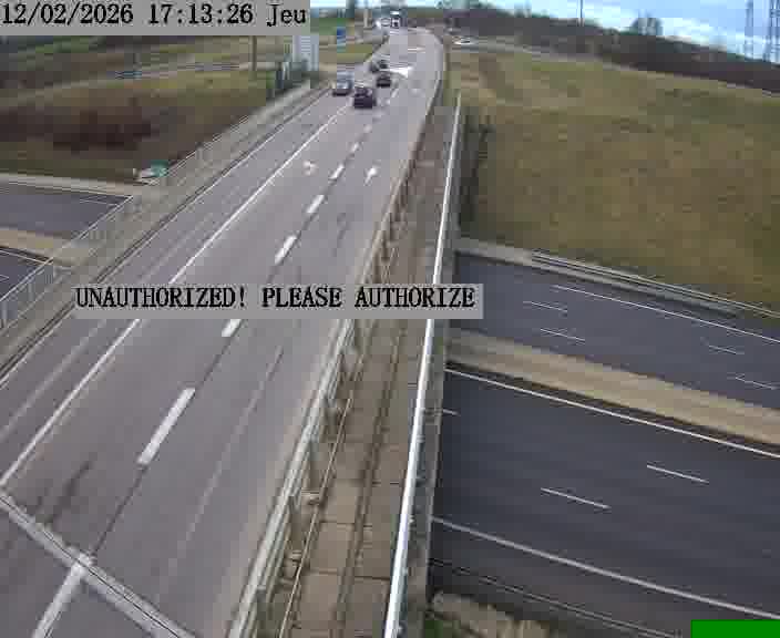 Caméra de trafic sur D1 (France) à Argancy, orientée vers Thionville, permettant d’évaluer fluidité, incidents et densité automobile.