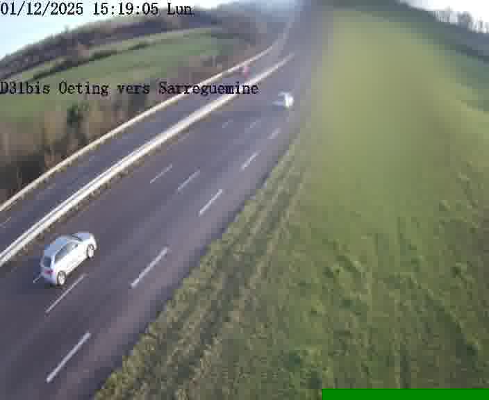 <h2>Webcam installée le long de D31bis (France) à Oeting, pointée vers Sarreguemines, utile pour suivre précisément les conditions de trafic.</h2>