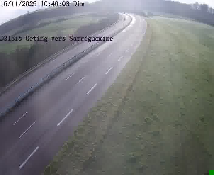 <h2>Webcam installée le long de D31bis (France) à Oeting, pointée vers Sarreguemines, utile pour suivre précisément les conditions de trafic.</h2>