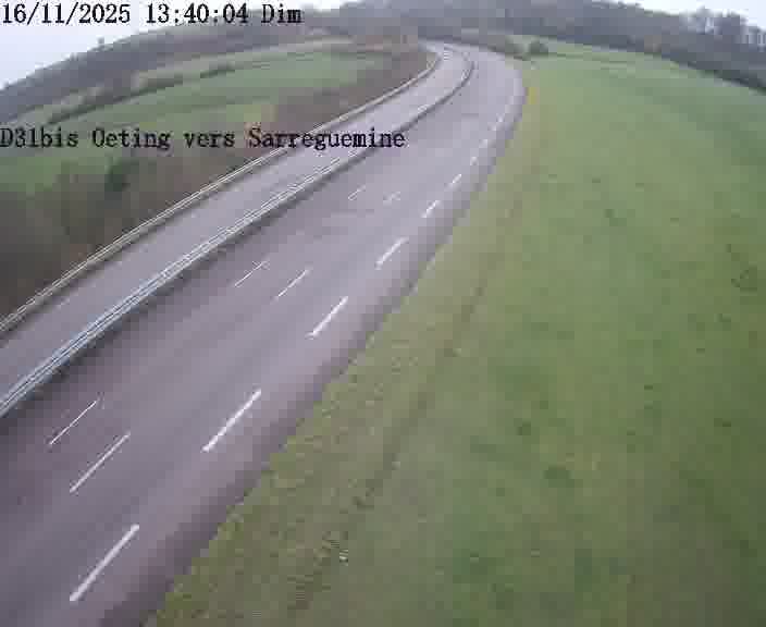 <h2>Webcam installée le long de D31bis (France) à Oeting, pointée vers Sarreguemines, utile pour suivre précisément les conditions de trafic.</h2>