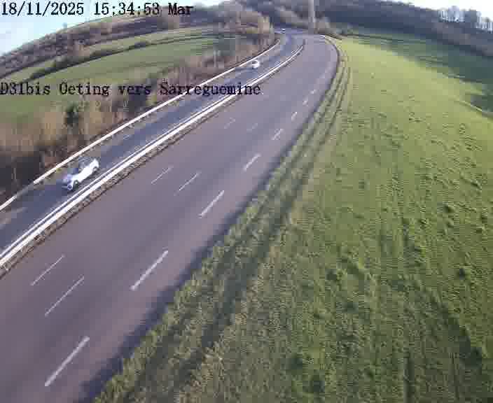 <h2>Webcam installée le long de D31bis (France) à Oeting, pointée vers Sarreguemines, utile pour suivre précisément les conditions de trafic.</h2>