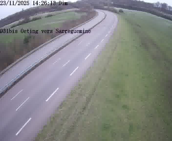 <h2>Webcam installée le long de D31bis (France) à Oeting, pointée vers Sarreguemines, utile pour suivre précisément les conditions de trafic.</h2>