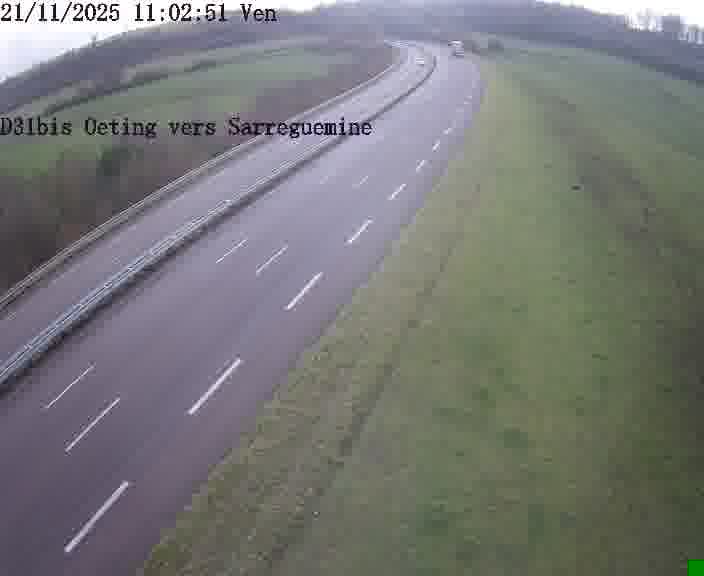 <h2>Webcam installée le long de D31bis (France) à Oeting, pointée vers Sarreguemines, utile pour suivre précisément les conditions de trafic.</h2>