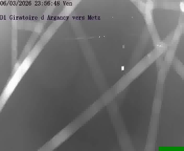 Webcam installée le long de D1 (France) à Argancy, pointée vers Metz, utile pour suivre précisément les conditions de trafic.