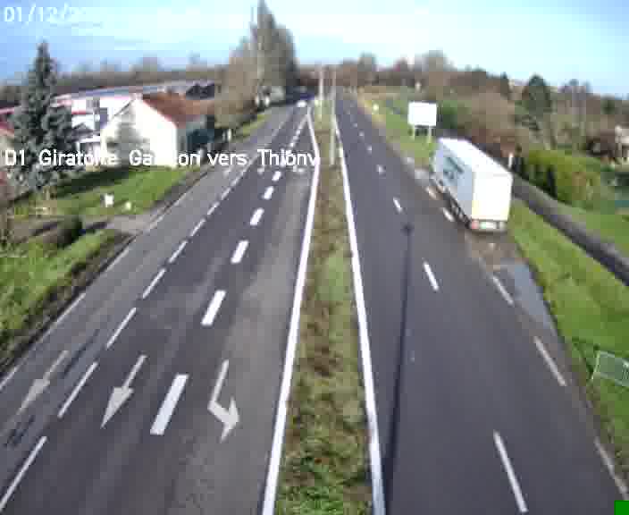 <h2>Webcam de surveillance sur D1 (France) à Ennery, cadrée vers Thionville, proposant une information routière utile aux déplacements quotidiens.</h2>