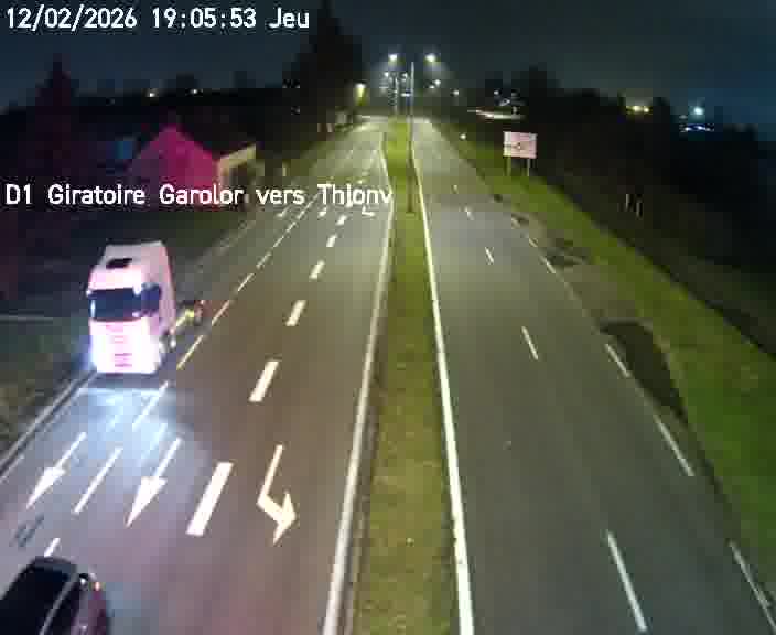 <h2>Webcam de surveillance sur D1 (France) à Ennery, cadrée vers Thionville, proposant une information routière utile aux déplacements quotidiens.</h2>